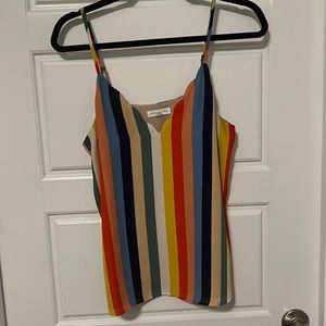 Socialite Multicolor Striped Cami